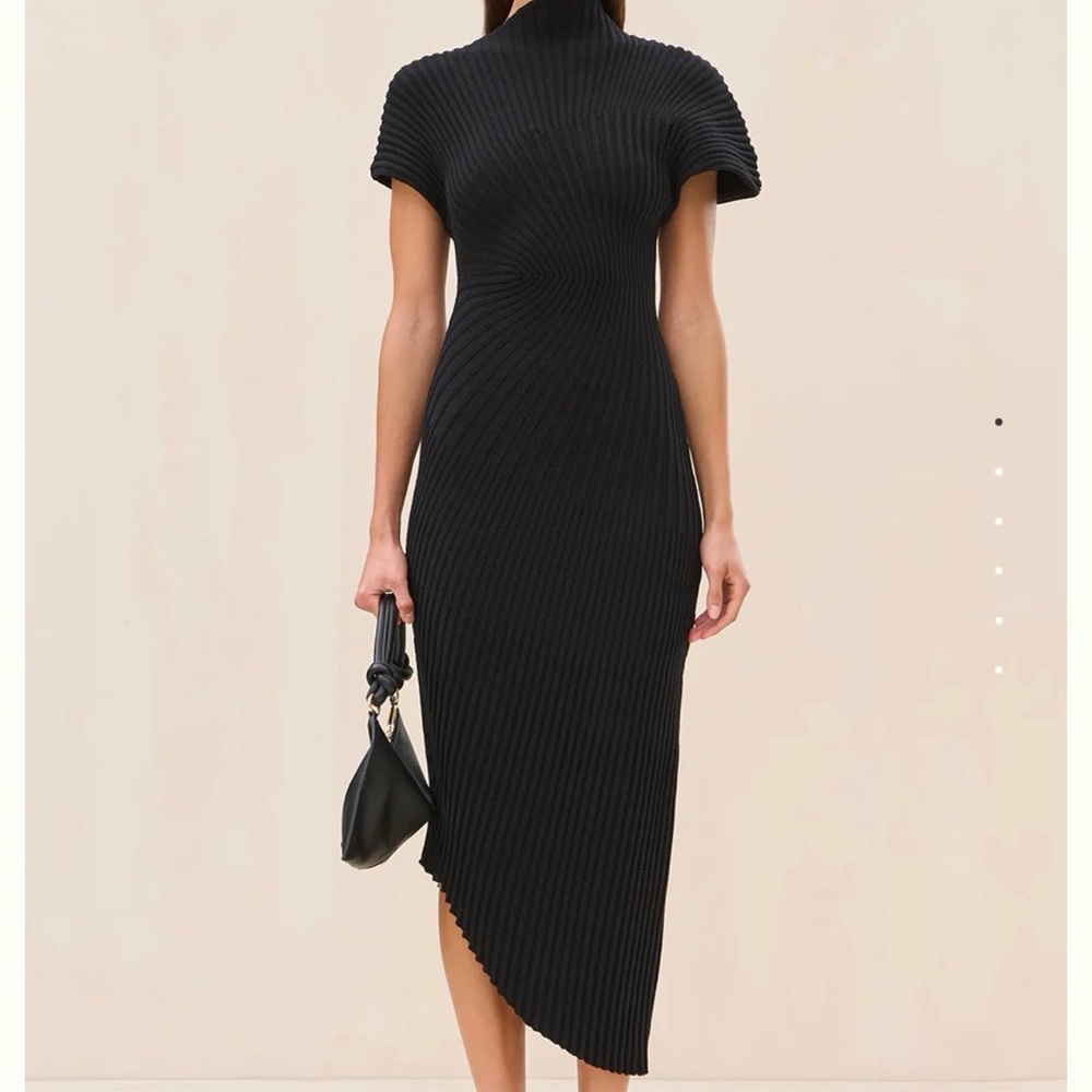 Cult Gaia chrysta day Black Asymmetrical dress.